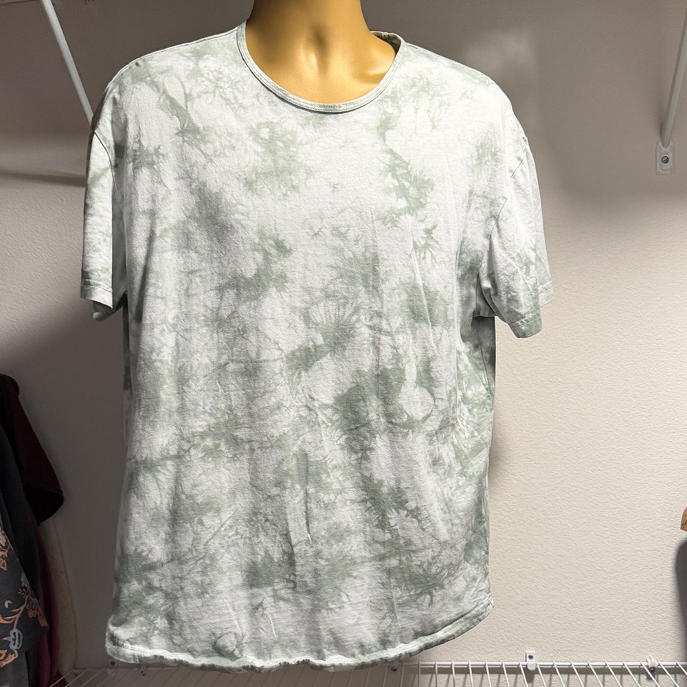 BYLT Basics Light Sage Tie-Dye Short Sleeve Crew Tee (Cloud One Tee)